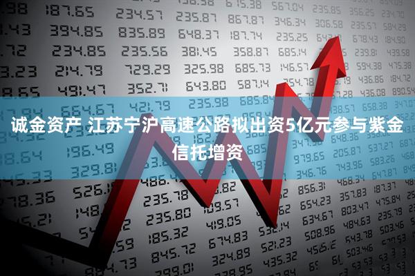 诚金资产 江苏宁沪高速公路拟出资5亿元参与紫金信托增资